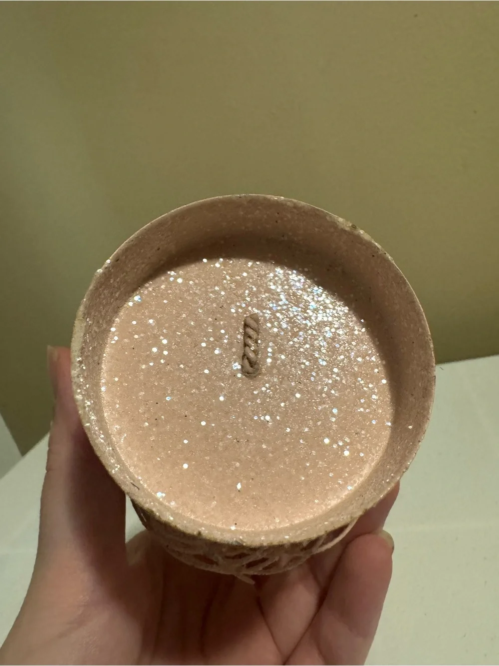 Christmas Small Pink Glittery Tabletop Tree